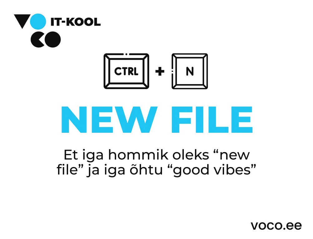 New File küünlaümbrise kujundus. Et iga hommik oleks *new file* ja iga õhtu oleks *good vibes*. 