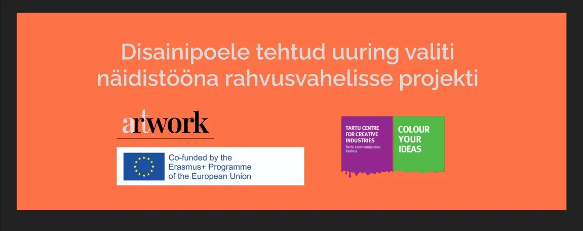 Kolme Punkti poolt disainipoele tehtud uuring valiti näidistööna rahvusvahelisse projekti Artwork.