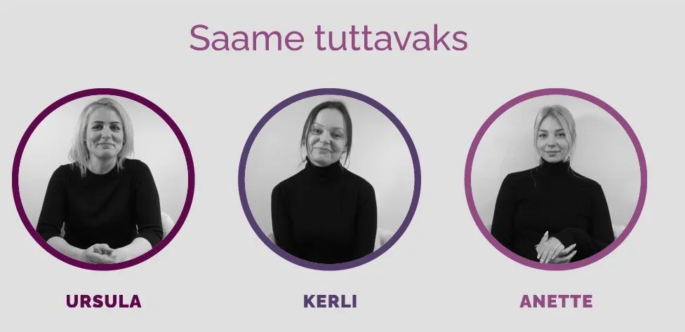 Kolm Punkti tiim - Ursula, Kerli, Anette
